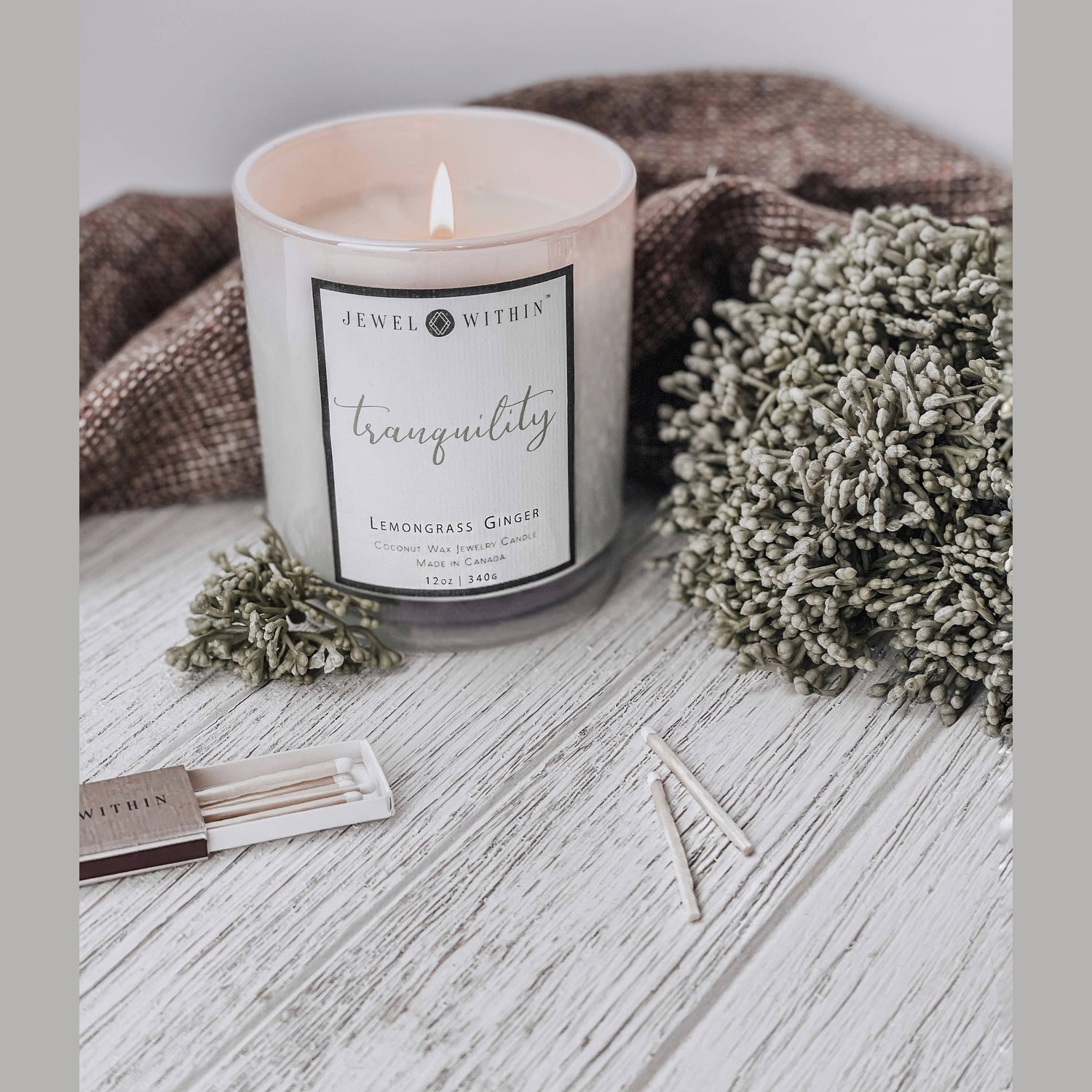 Tranquility Candle with  Sterling Silver Jewelry Inside