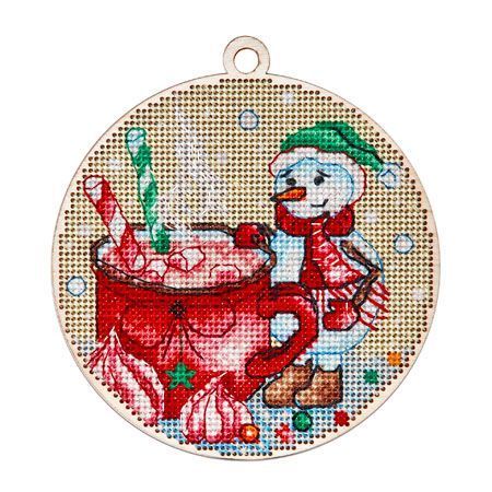 New Year's - Snowman Counted Cross Stitch Kit by Alisena 5515A