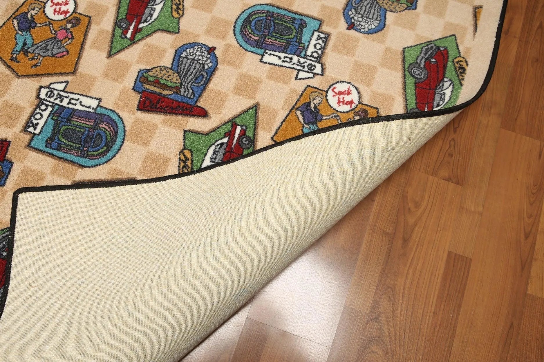 5'x7' Beige, Green, Blue, Multi Color Machine Made Polypropylene Indonesian High Density Hand Carved Effect Modern Oriental Rug