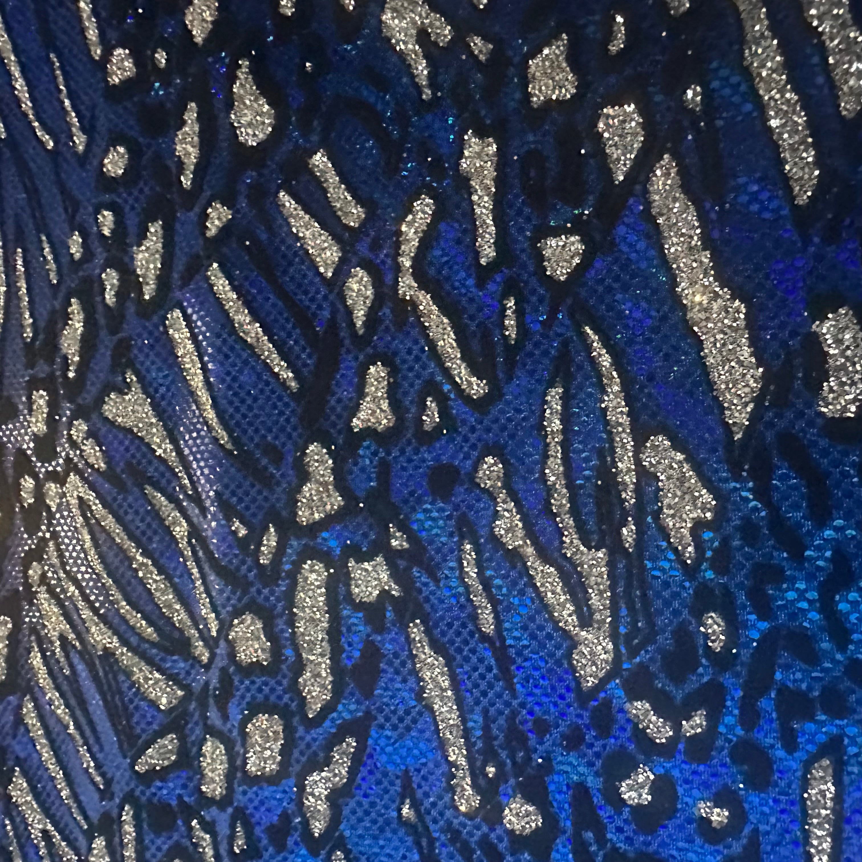 Cheetah Flocking Glitters 4-Way Nylon Stretch Fabric | Spandex Palace