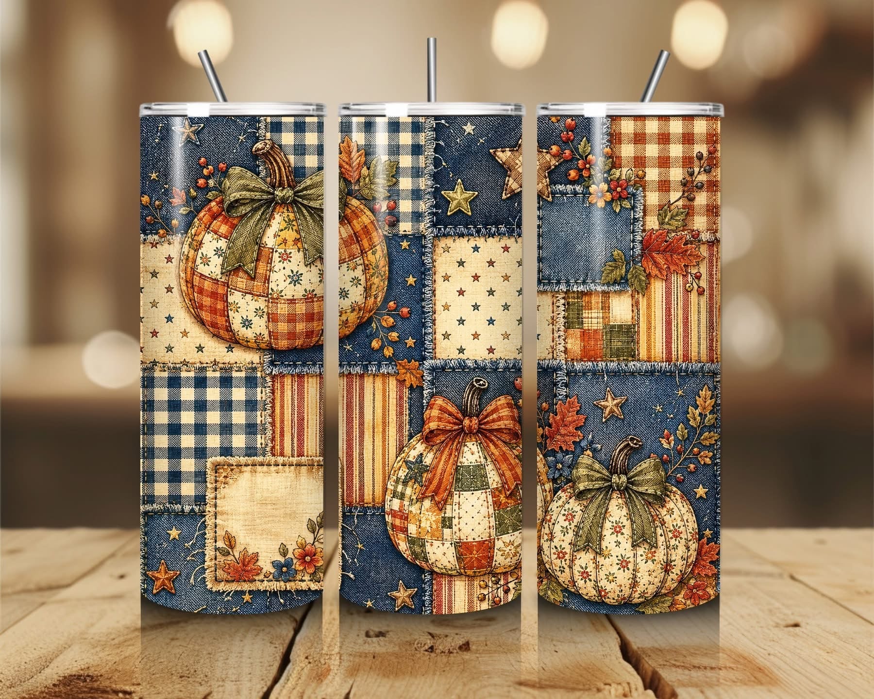 FALL THEMED 20 OZ TUMBLERS - BRAND NEW