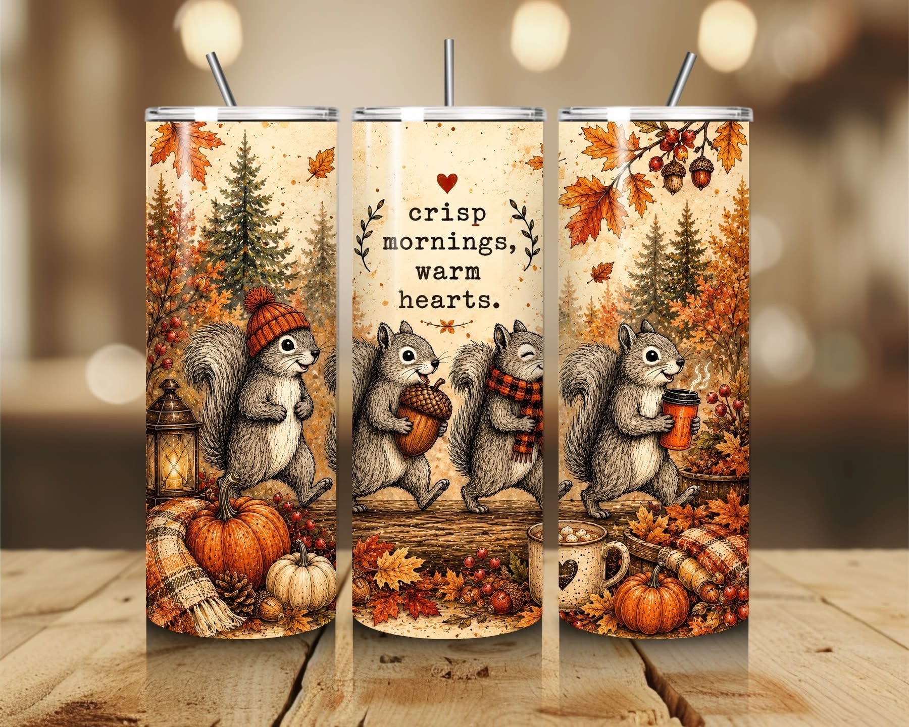 FALL THEMED 20 OZ TUMBLERS - BRAND NEW