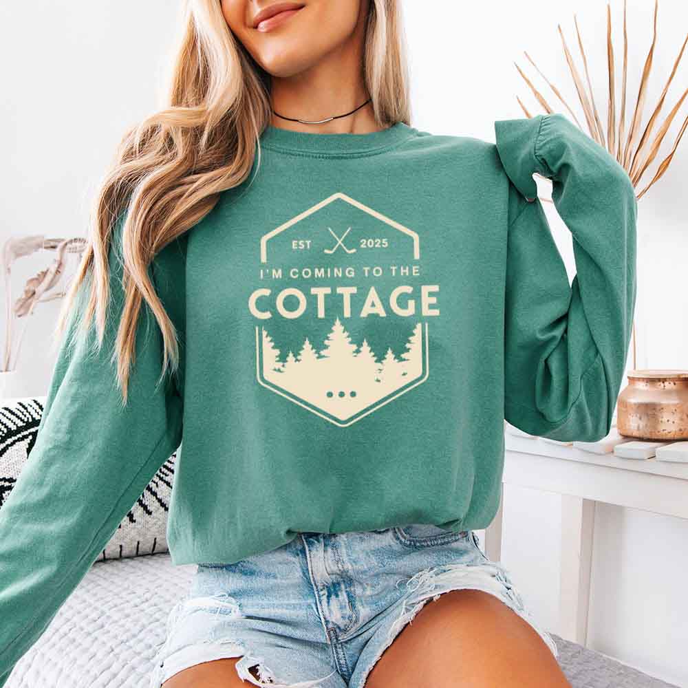 I'm Coming to the Cottage Comfort Colors Long Sleeve – Hockey Romance BookTok Shirt