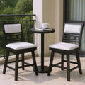 25 Inch Bar Stools Set of 2 with Upholstered Backrest and 360?° Rotation Seat-Black