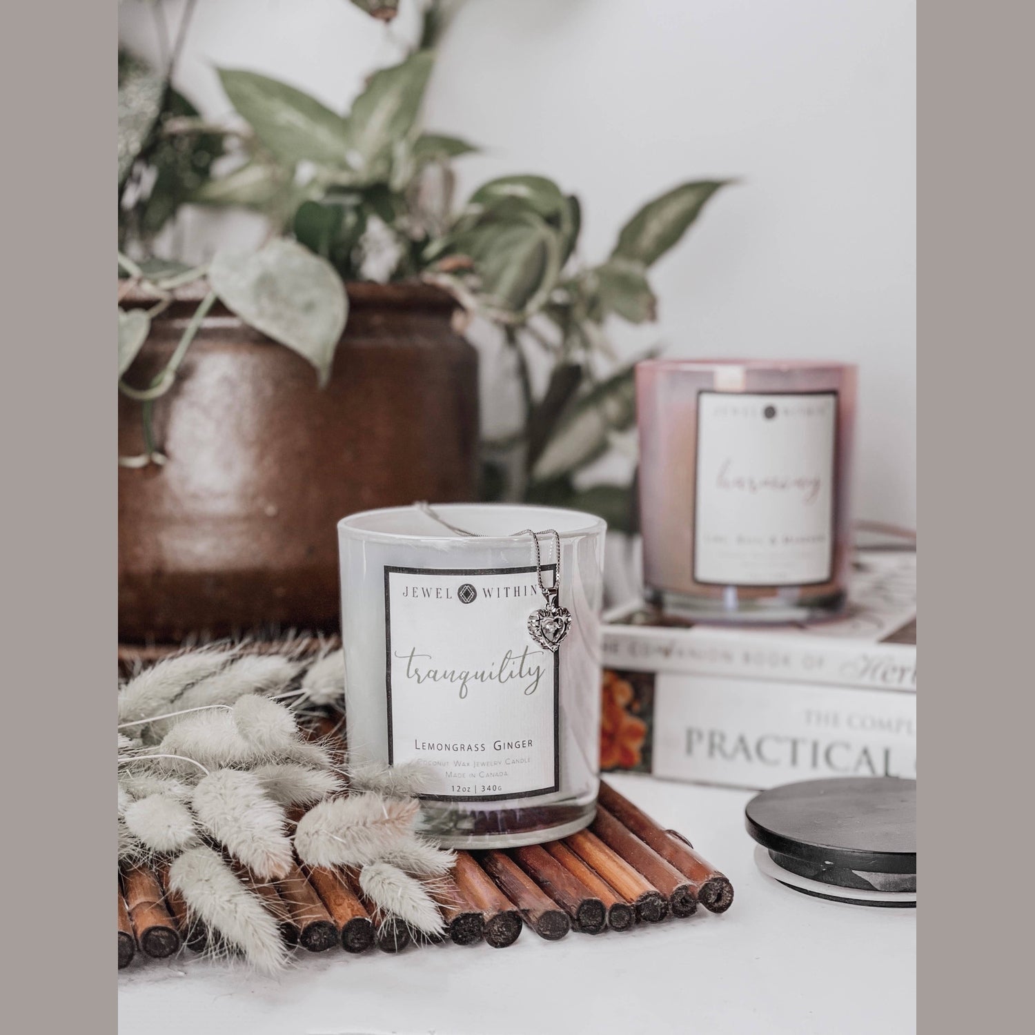 Tranquility Candle with  Sterling Silver Jewelry Inside