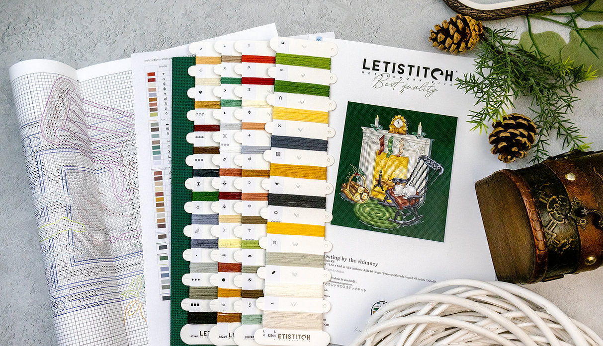 Resting by the Chimney Counted Cross Stitch Kit by Letistitch L8224
