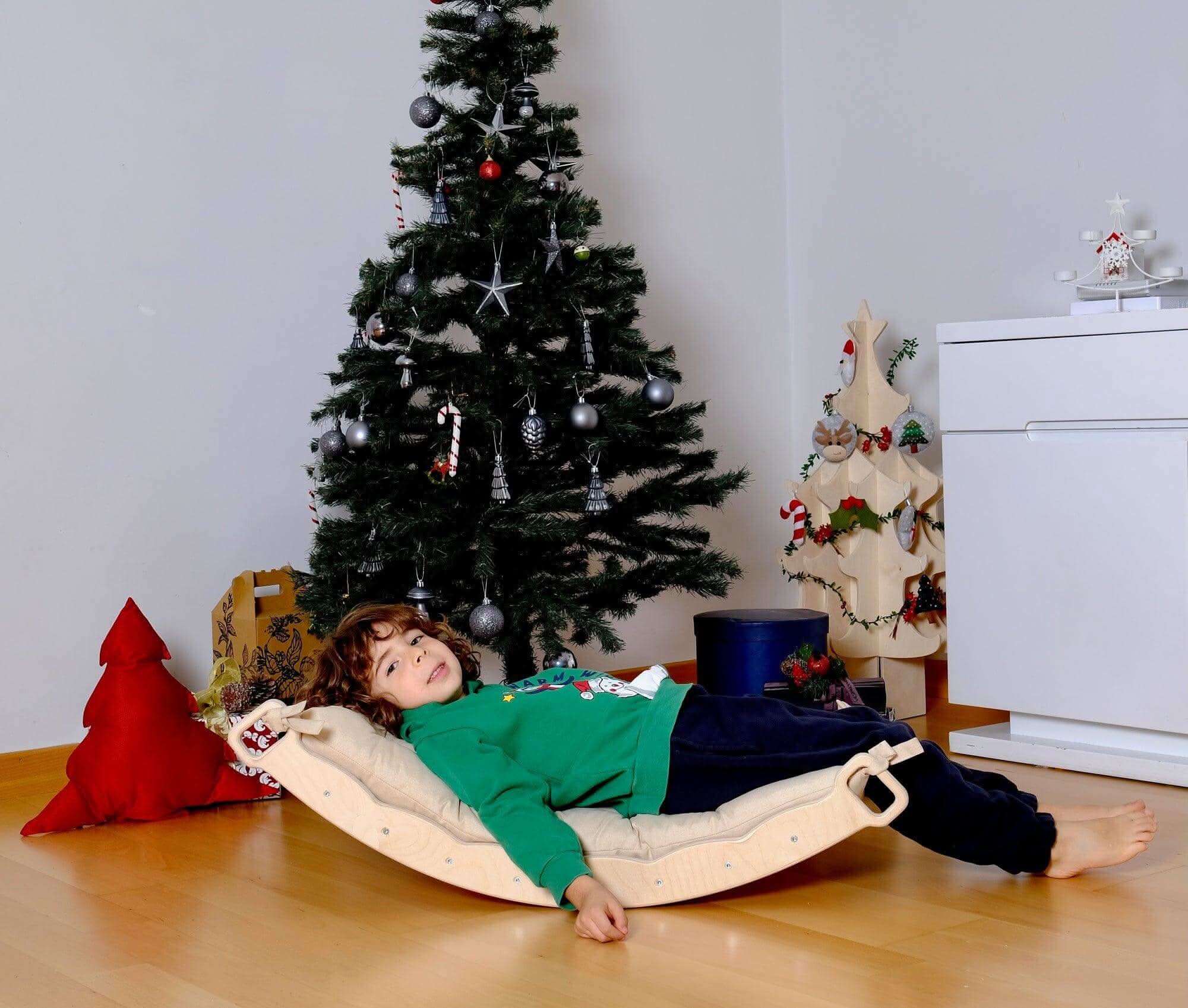 XL Wooden Balance Board with Pillow